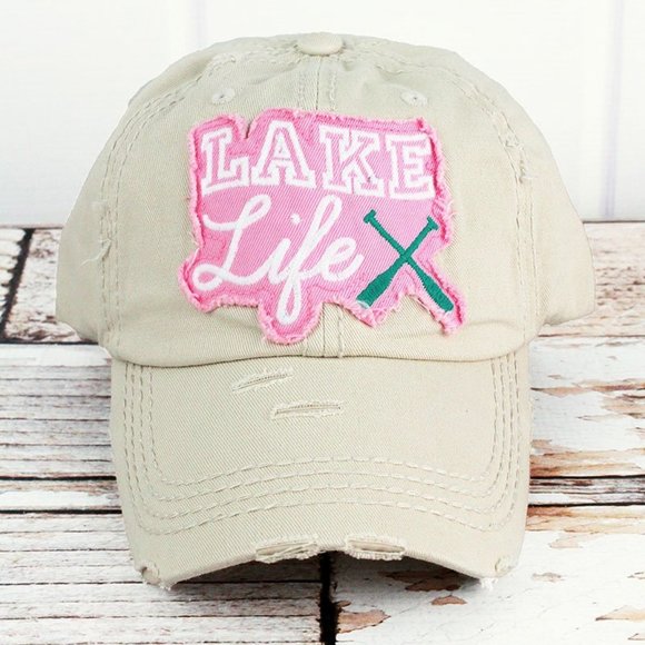 Accessories - NWT Distressed Stone Lake Life Cap